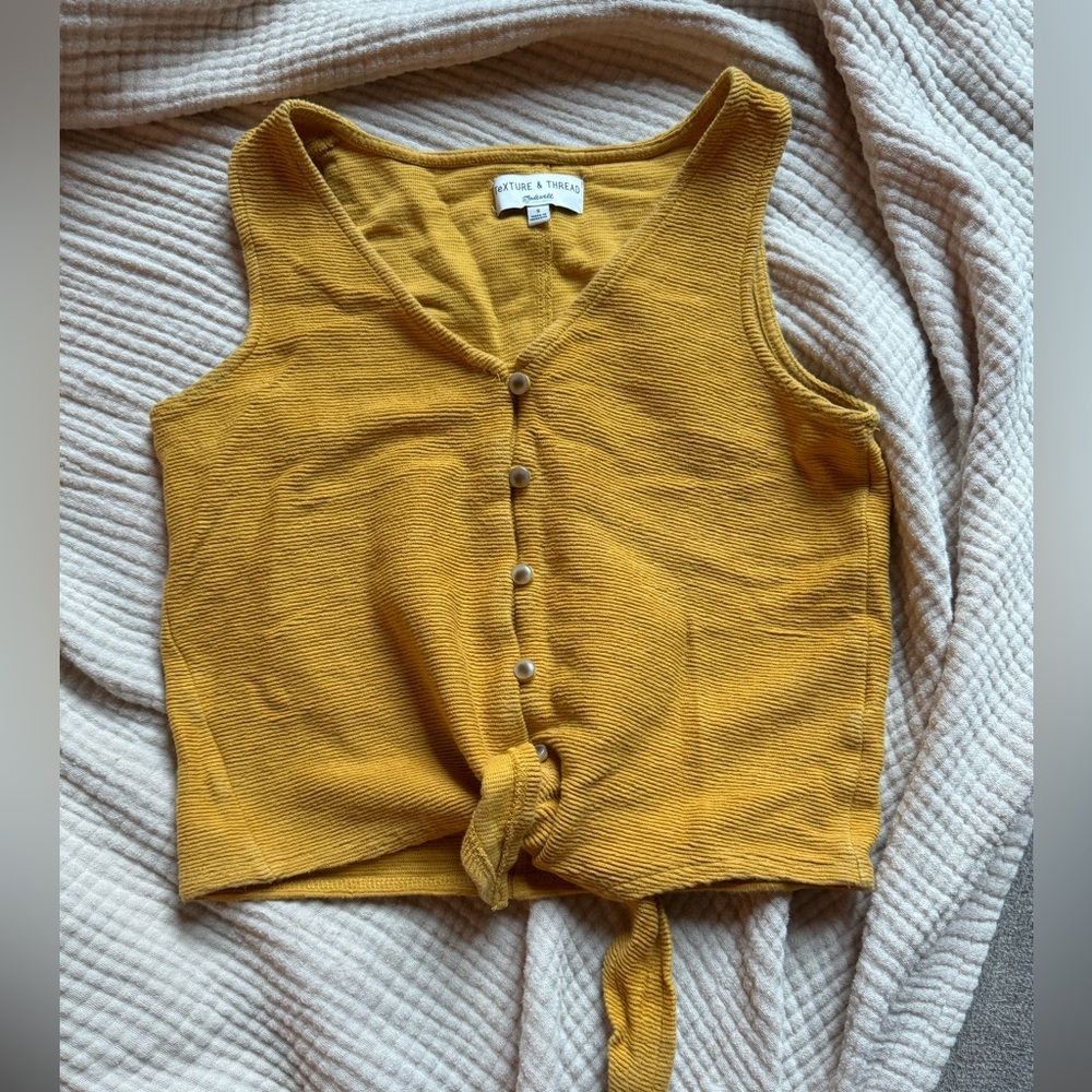 Madewell Mustard Crop Top